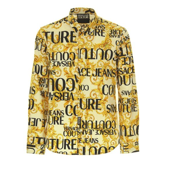 baroque print shirt mens